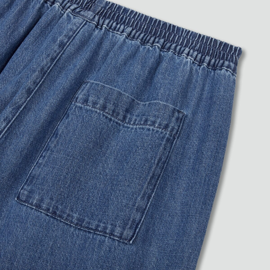 JAJU Denim Banding Pants (Blue) — лёгкость, комфорт и свобода движений в повседневном стиле