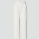 JAJU Straight Denim Pants (Ivory) — базовая модель с прямым кроем в светлом исполнении