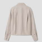 Theory Women Fluid Lyocell Boxy Pocket Shirt - Soft Taupe