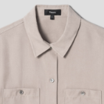 Theory Women Fluid Lyocell Boxy Pocket Shirt - Soft Taupe
