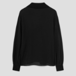 Theory Women Silk Combo Open Polo Top - Black