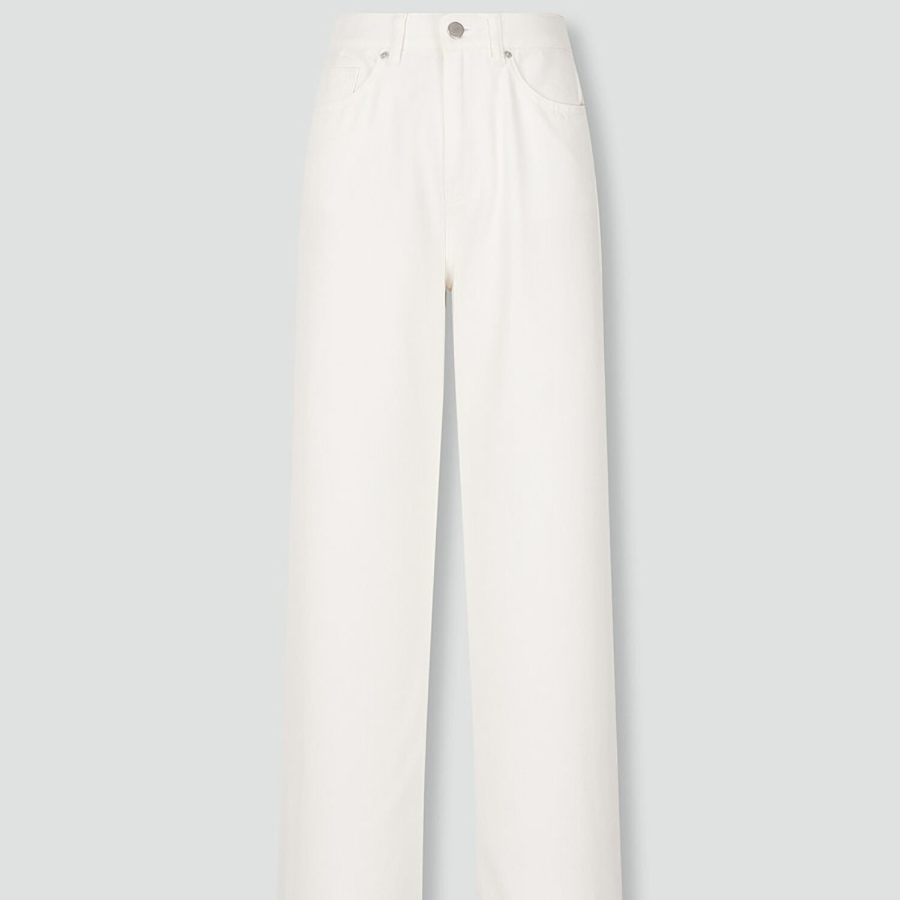 JAJU Light Denim Straight Pants (Ivory) — лёгкость и лаконичность для повседневных образов