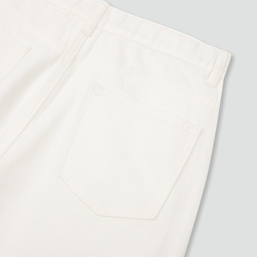 JAJU Light Denim Straight Pants (Ivory) — лёгкость и лаконичность для повседневных образов