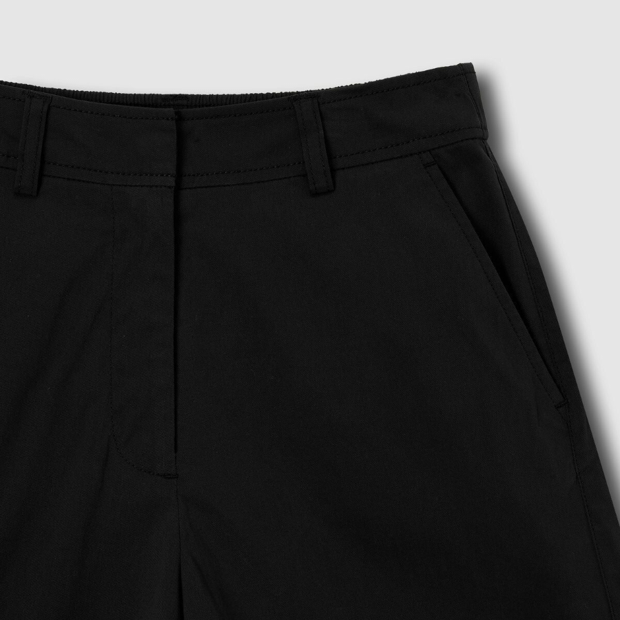 JAJU Cotton Half Pants (Black) — практичные хлопковые шорты в универсальном чёрном цвете