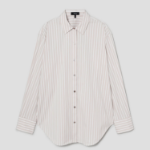 Theory Women Cotton Shirting Boyfriend Shirt - Sand Multi