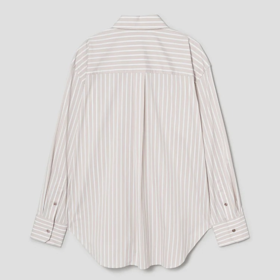 Theory Women Cotton Shirting Boyfriend Shirt - Sand Multi