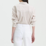 Theory Women Cotton Shirting Boyfriend Shirt - Sand Multi