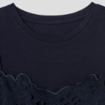 KUHO Lace Bustier Blouse - Navy