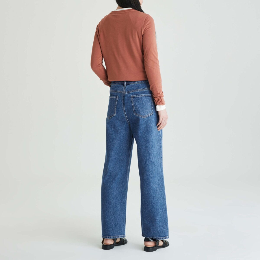 JAJU Straight Denim Pants (Blue) — классические джинсы с прямым кроем для повседневной носки