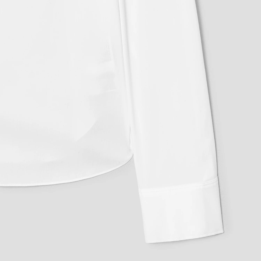 Theory Women Cotton Shirting Collar Blouse - White