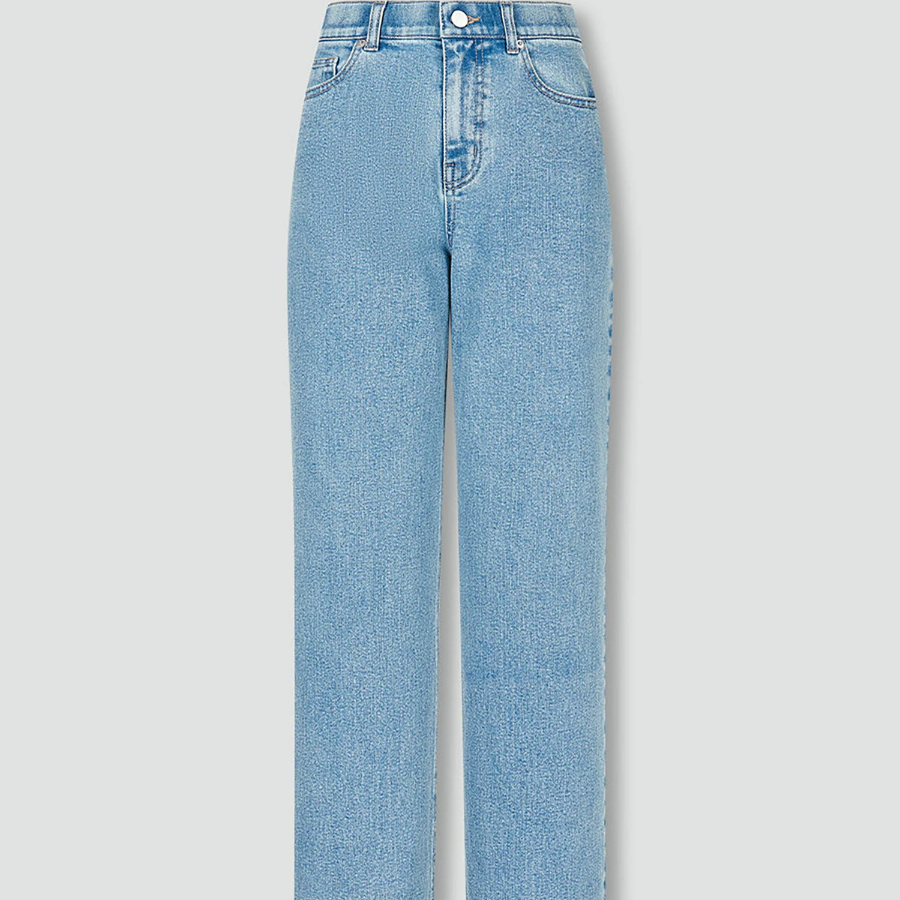 JAJU Straight Denim Pants (Light Blue) — лёгкий оттенок и классический силуэт для повседневных образов