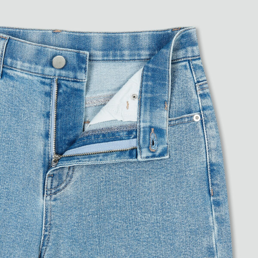 JAJU Straight Denim Pants (Light Blue) — лёгкий оттенок и классический силуэт для повседневных образов