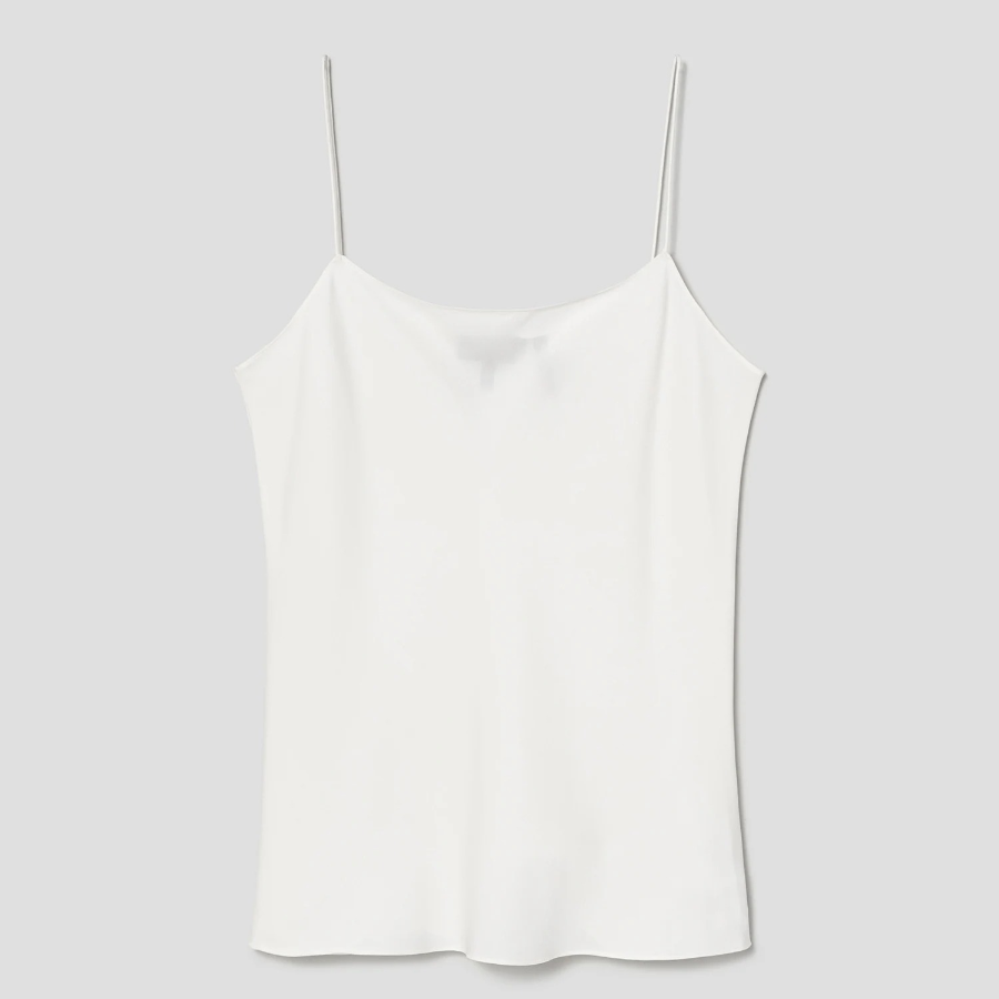 Theory Women Silk Georgette Slip Top - Ivory