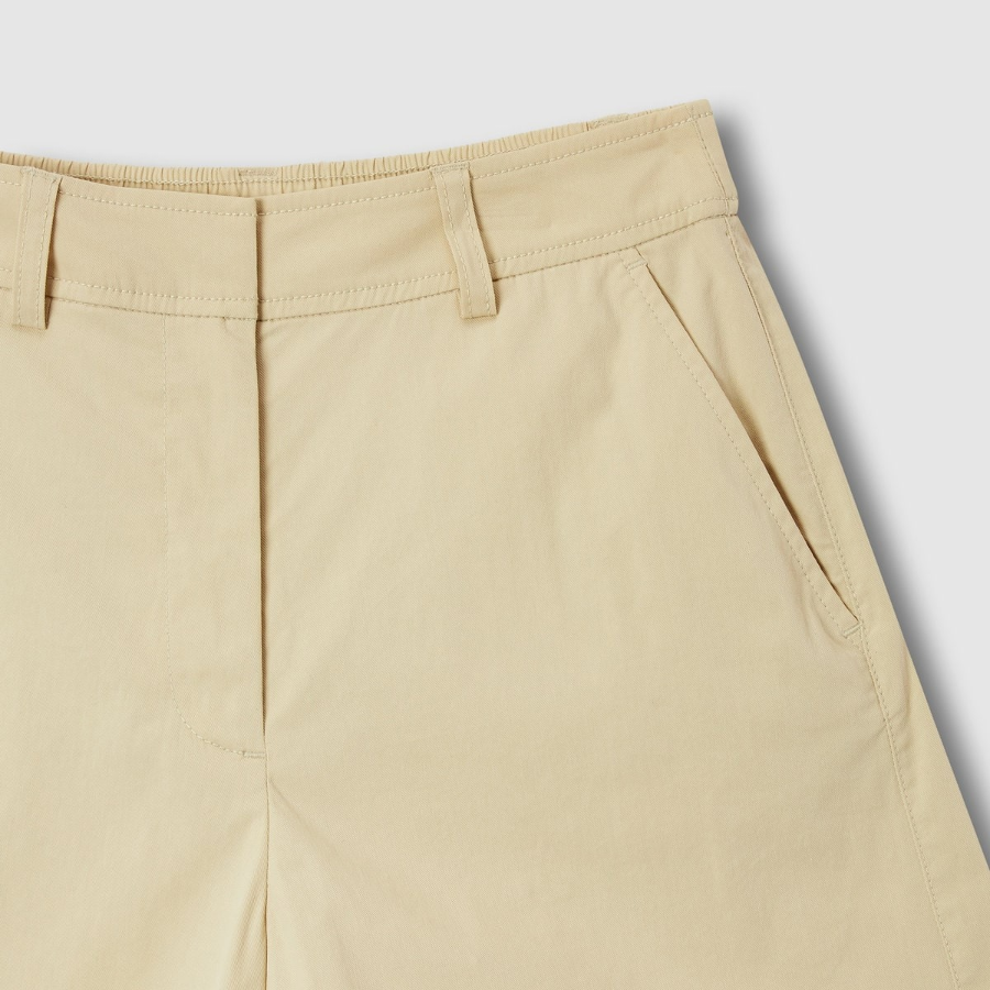 JAJU Cotton Half Pants (Beige) — комфортные и универсальные шорты в натуральном бежевом оттенке