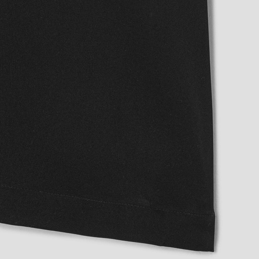 Theory Women Silk Georgette Fluid Polo Top - Black