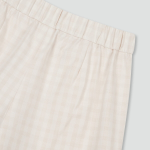 JAJU Cotton Check Tuck Half Pants (Ivory) — стильные шорты с нежным клетчатым узором и удобным кроем