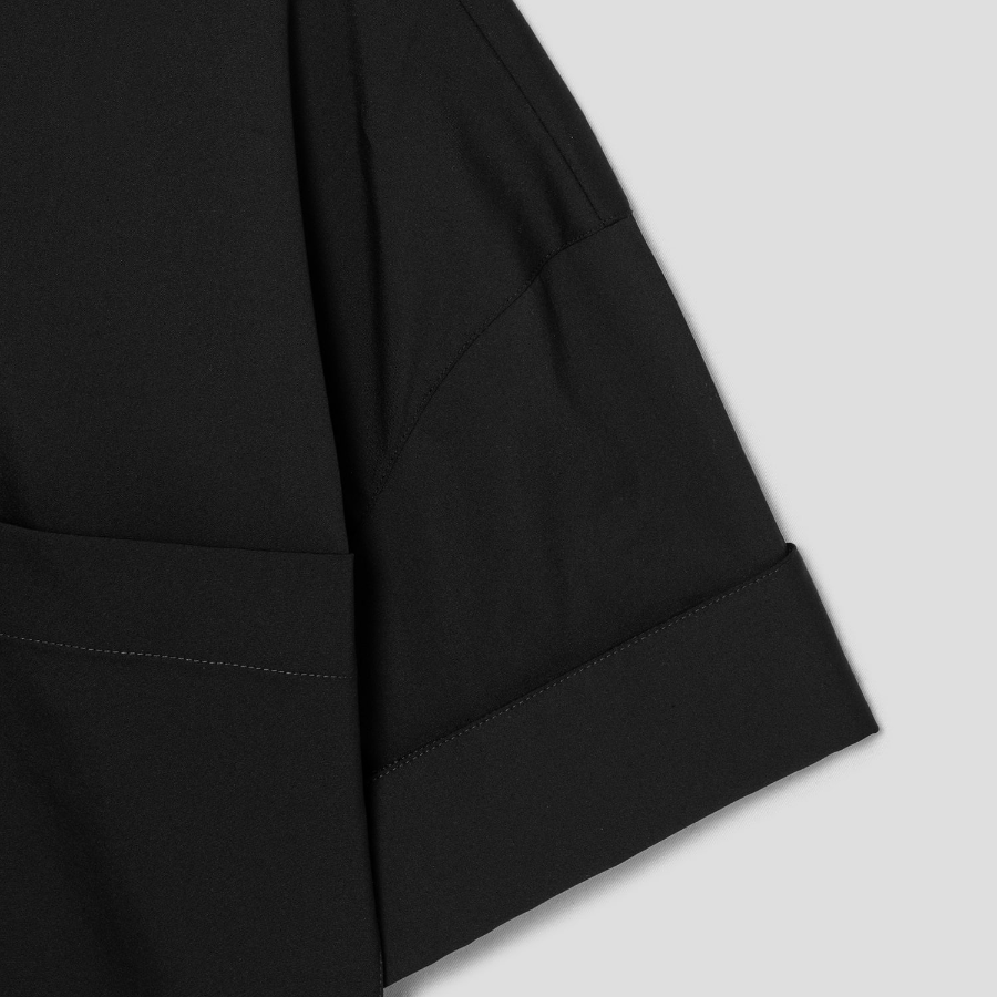 Theory Women Cotton Shirting Cuff Pocket Shirt - Black