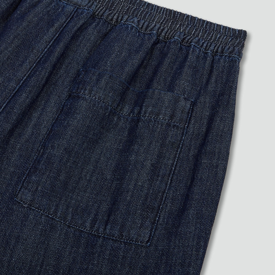 JAJU Distressed Denim Half Pants (Navy) — стильные и удобные шорты с эффектом потертости