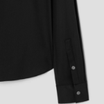 Theory Women Cotton Shirting Collar Blouse - Black