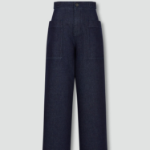 JAJU Wide Pocket Denim Pants (Dark Blue) — стильные и удобные джинсы с широким кроем и вместительными карманами