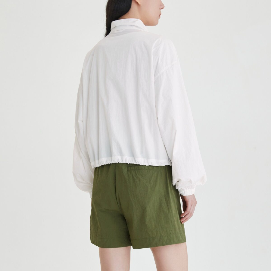 JAJU Crisp Half Banding Pants (Khaki) — лёгкие и удобные шорты с приятной текстурой и эластичным поясом