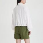 JAJU Crisp Half Banding Pants (Khaki) — лёгкие и удобные шорты с приятной текстурой и эластичным поясом