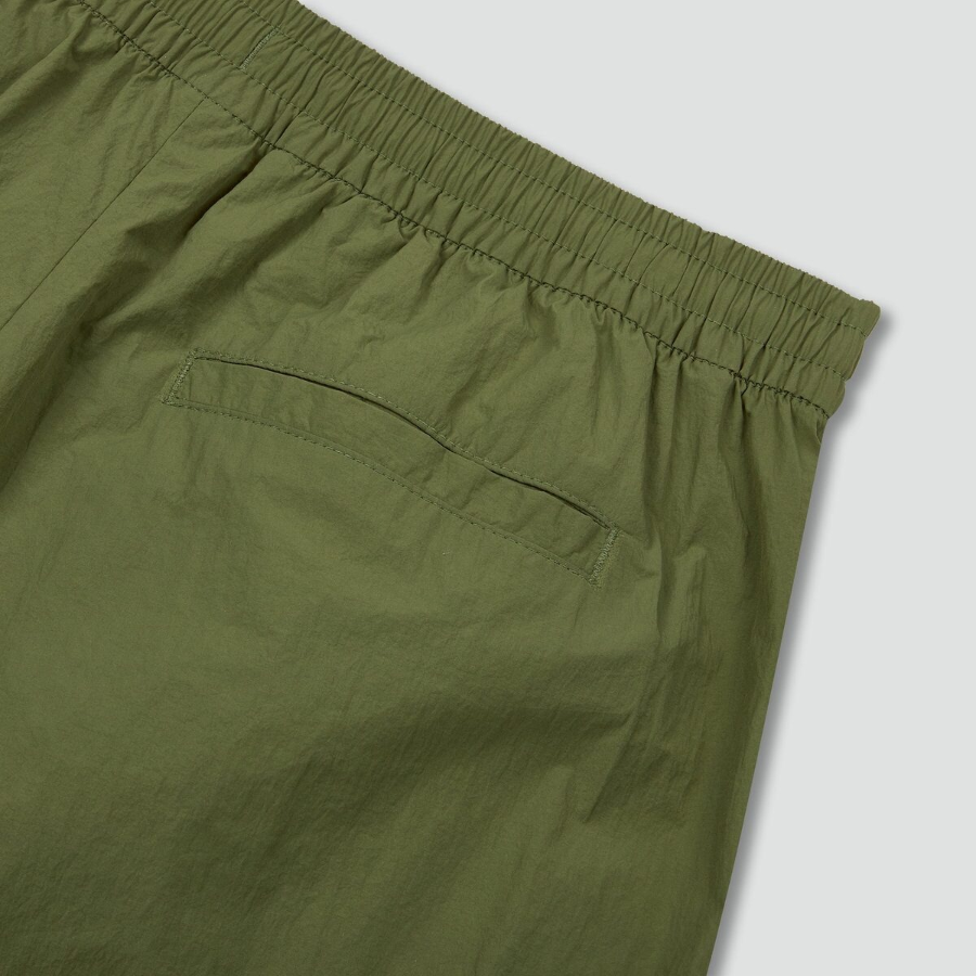 JAJU Crisp Half Banding Pants (Khaki) — лёгкие и удобные шорты с приятной текстурой и эластичным поясом