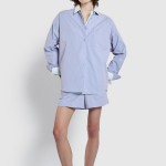 JAJU Firm Crisp Full Banding Half Pants (Light Blue) — прочные и удобные шорты с эластичным поясом и свежим светло-голубым оттенком