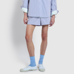 JAJU Firm Crisp Full Banding Half Pants (Light Blue) — прочные и удобные шорты с эластичным поясом и свежим светло-голубым оттенком