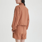 JAJU Crisp Half Banding Pants (Brick) — лёгкие и стильные шорты с эластичным поясом и насыщенным кирпичным оттенком