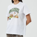 GANNI Basic Jersey Poppy C Relaxed T-Shirt - White