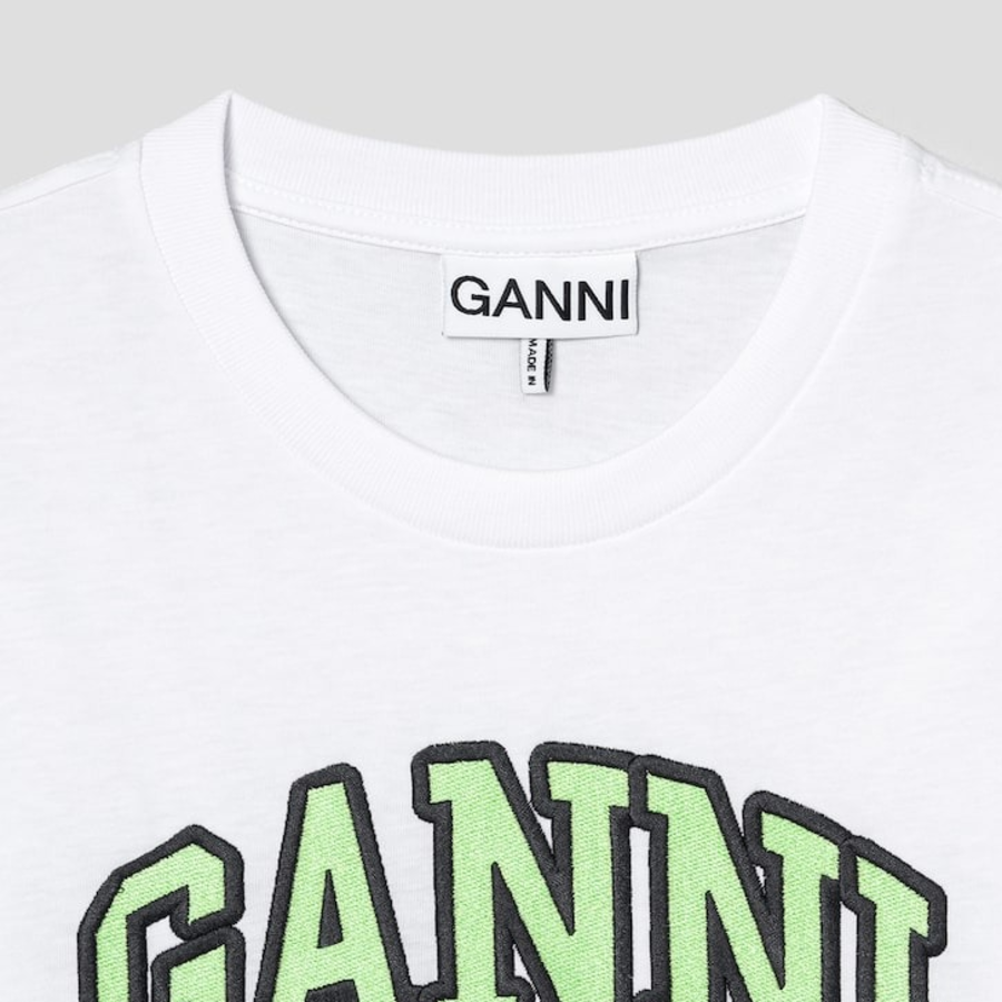 GANNI Basic Jersey Poppy C Relaxed T-Shirt - White