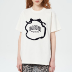 GANNI Heavy Cotton Bow Relaxed T-Shirt - Ivory