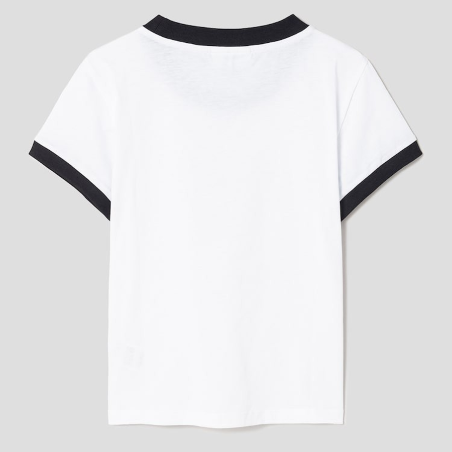 GANNI Basic Jersey Bear Small T-Shirt - Bright Whit