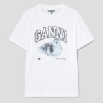 GANNI Basic Jersey Duckie Relaxed T-Shirt - White