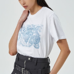 GANNI Basic Jersey Tattoo Lace Relaxed T-shirt - Bright White