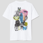 GANNI Basic Jersey Collage Relaxed T-shirt - Bright Whitе