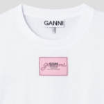 GANNI Basic Jersey Collage Relaxed T-shirt - Bright Whitе
