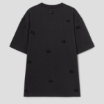 GANNI Heavy Cotton Rhinestone Drop Shoulder T-shirt - Phantom