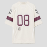 GANNI Future Mesh Oversized V-neck T-shirt - Antique White