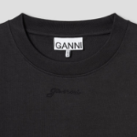 GANNI Heavy Cotton Tie Back Waisted T-shirt - Phantom