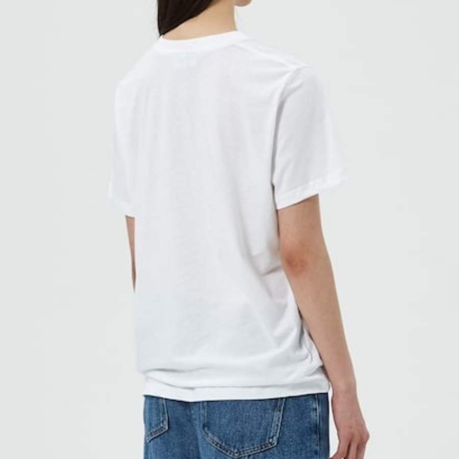 GANNI Thin Jersey Relaxed O-neck T-shirt - Bright White