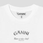 GANNI Thin Jersey Relaxed O-neck T-shirt - Bright White