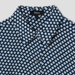 Theory Women Geo Block Georgette Boyfriend Shirt- Sapphire Multi