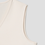 Theory Women Admiral Crepe Vneck Slit Blouse - Rice