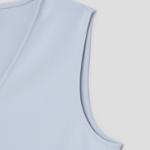 Theory Women Admiral Crepe Vneck Slit Blouse - Pearl Blue