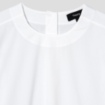 Theory Women Cotton Oversized Button Back Tee - White
