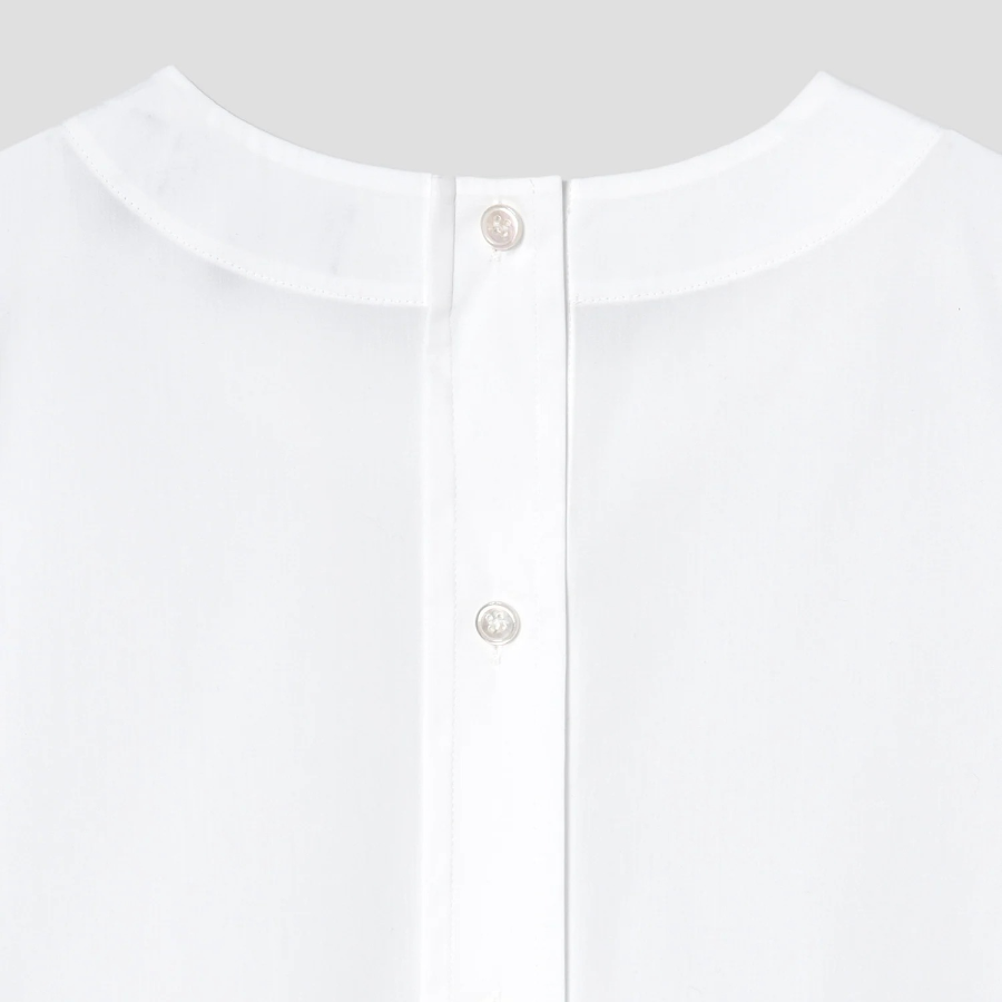 Theory Women Cotton Oversized Button Back Tee - White