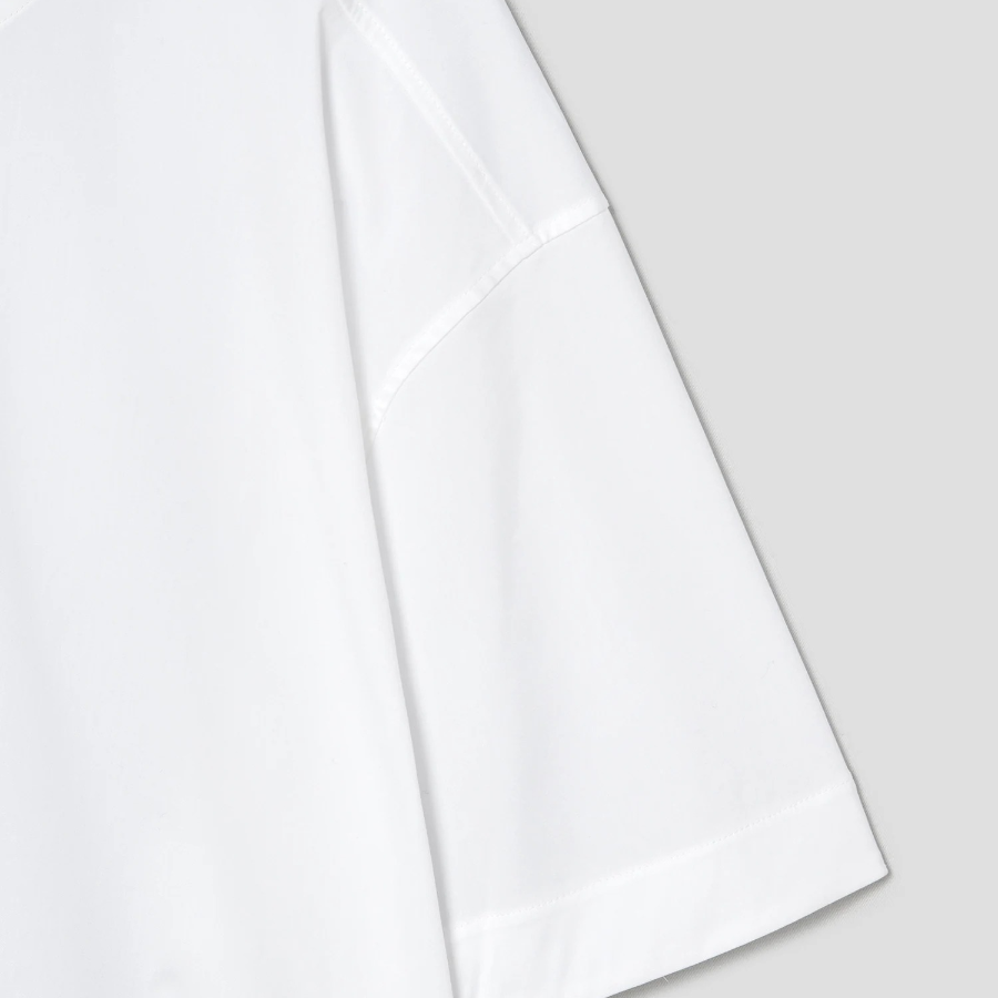 Theory Women Cotton Oversized Button Back Tee - White