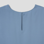 Theory Women Silk Georgette Straight Shell - Stone Blue